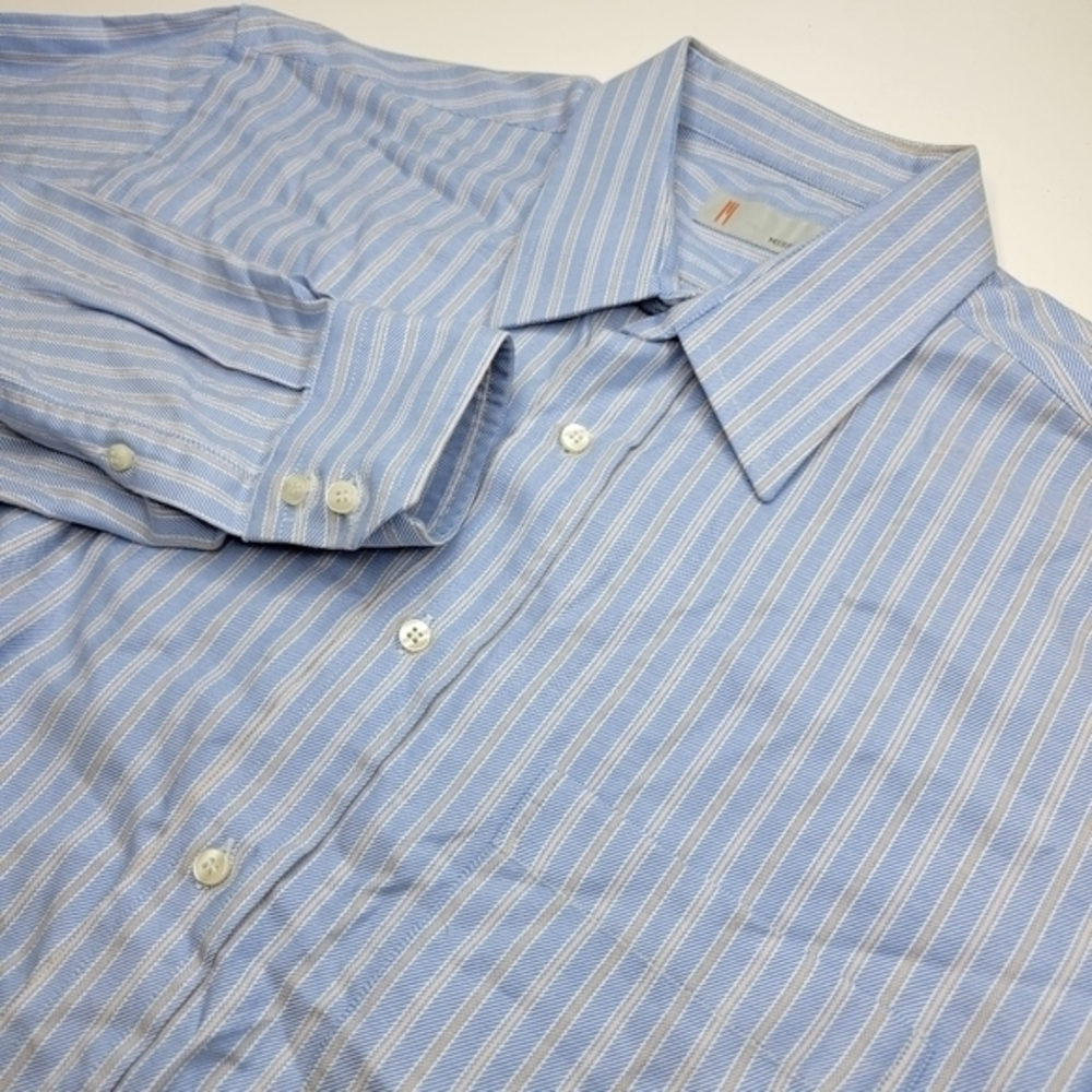 Missoni 17 / 43 Blue Orange Men's Button Front Long Sleeve Dress‎ Shirt